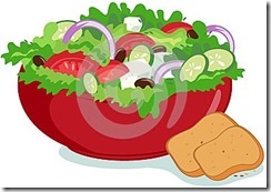 Vege bowl with bread
